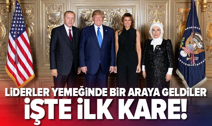 Başkan Erdoğan ve Trump liderler yemeğinde buluştu.